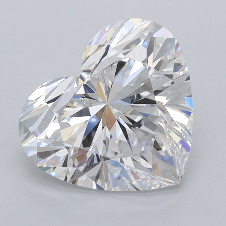 2.02 Carat Heart Shaped, Ideal Cut, D Color, VVS1 Clarity, IGI Certified Lab Grown Diamond