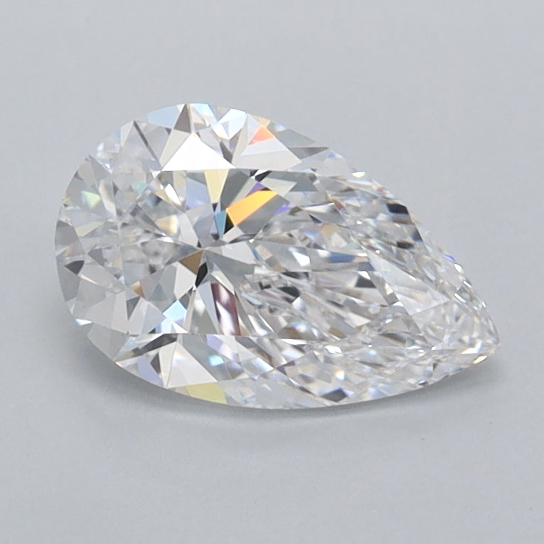 1.02 Carat Pear Shaped, Ideal Cut, D Color, VVS2 Clarity, IGI Certified Lab Grown Diamond