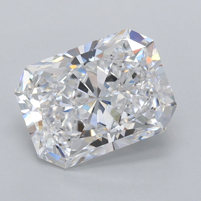 1.54 Carat Radiant Shaped, Ideal Cut, D Color, VVS1 Clarity, IGI Certified Lab Grown Diamond