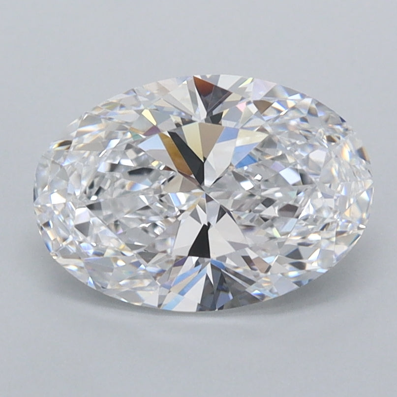 1.52 Carat Oval Shaped, Ideal Cut, D Color, FL Clarity, IGI Certified Lab Grown Diamond