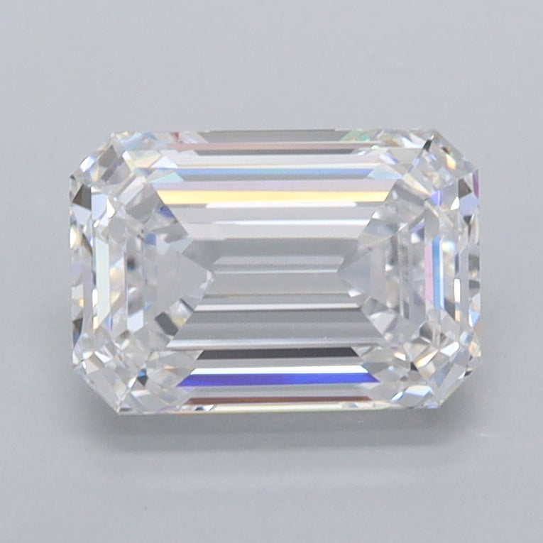 1.55 Carat Emerald Shaped, Ideal Cut, D Color, VVS1 Clarity, IGI Certified Lab Grown Diamond