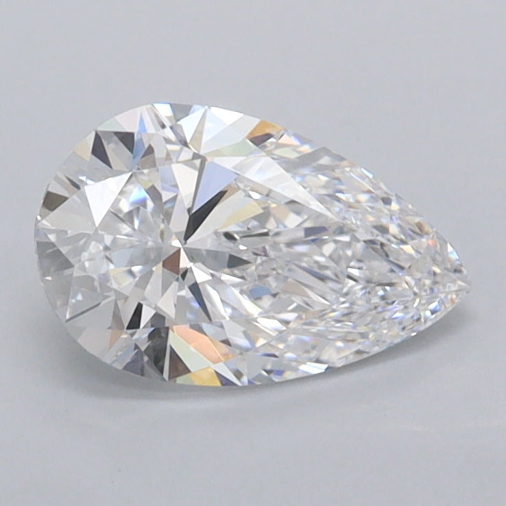 1.00 Carat Pear Shaped, Ideal Cut, D Color, VVS1 Clarity, IGI Certified Lab Grown Diamond