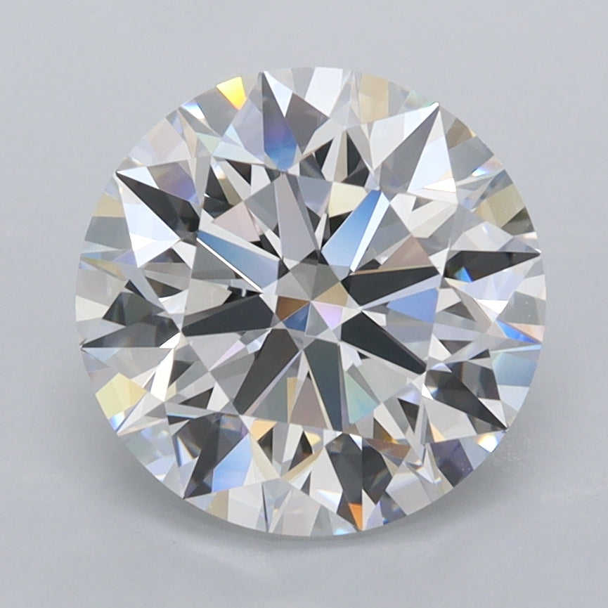 2.85 Carat Round Shaped, Ideal Cut, D Color, FL Clarity, IGI Certified Lab Grown Diamond