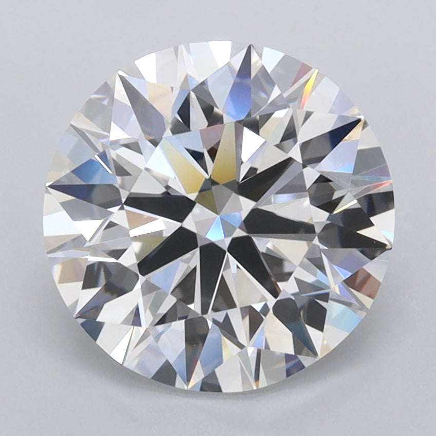 2.98 Carat Round Shaped, Ideal Cut, D Color, FL Clarity, IGI Certified Lab Grown Diamond