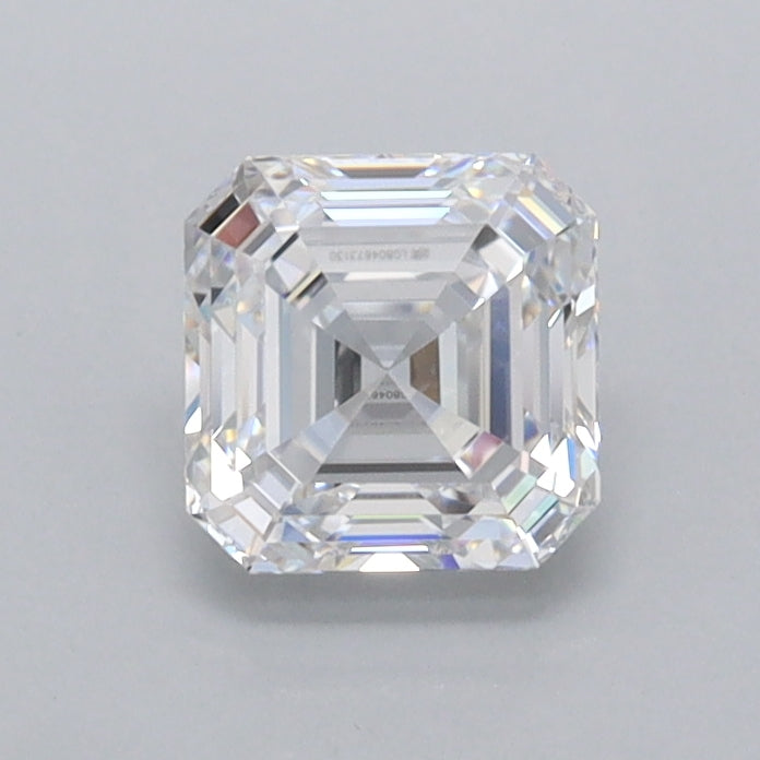 0.83 Carat Asscher Shaped, Ideal Cut, D Color, IF Clarity, IGI Certified Lab Grown Diamond