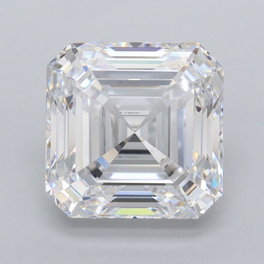 2.57 Carat Asscher Shaped, Ideal Cut, D Color, IF Clarity, IGI Certified Lab Grown Diamond