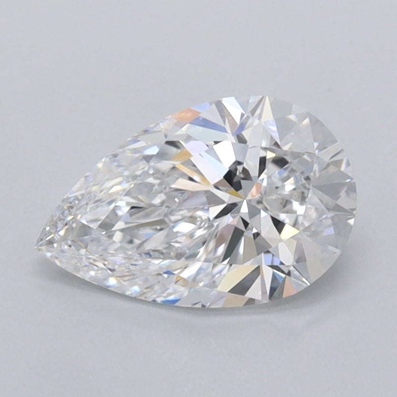 1.09 Carat Pear Shaped, Ideal Cut, D Color, FL Clarity, IGI Certified Lab Grown Diamond