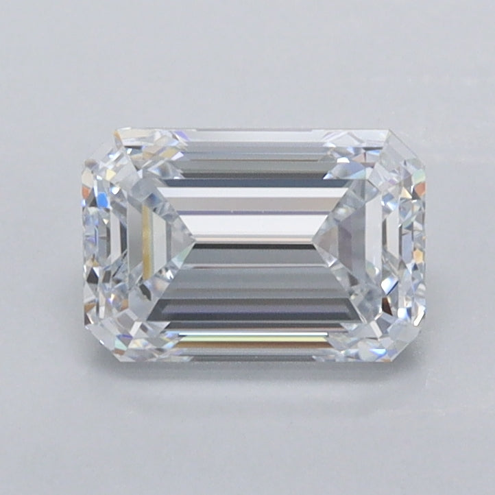1.05 Carat Emerald Shaped, Ideal Cut, D Color, VVS2 Clarity, IGI Certified Lab Grown Diamond