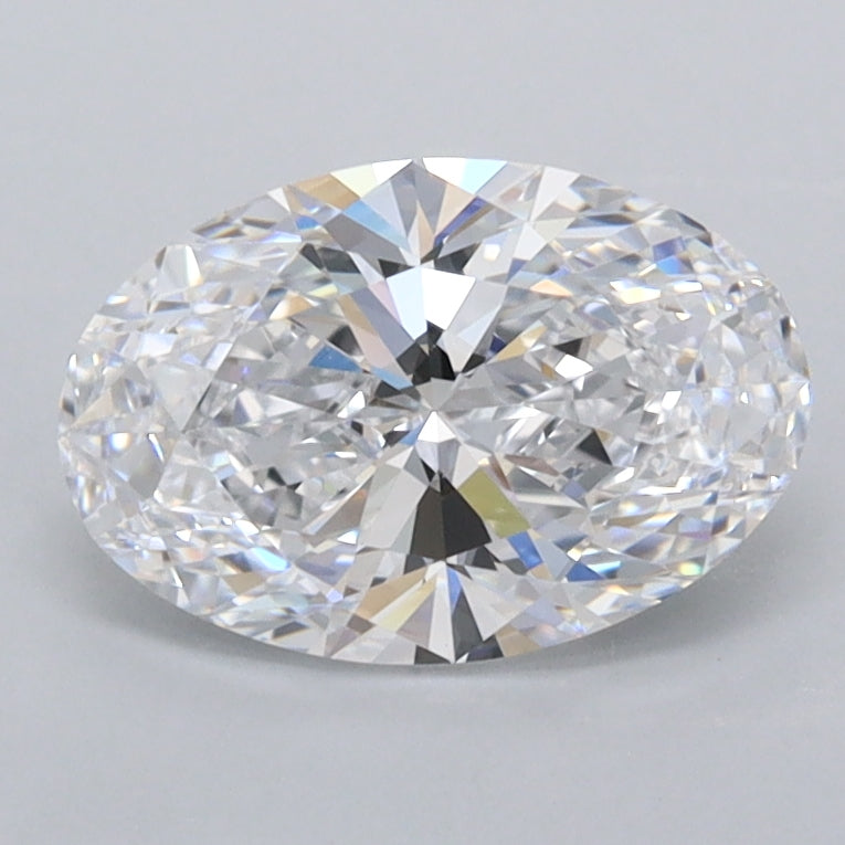 1.37 Carat Oval Shaped, Ideal Cut, D Color, FL Clarity, IGI Certified Lab Grown Diamond