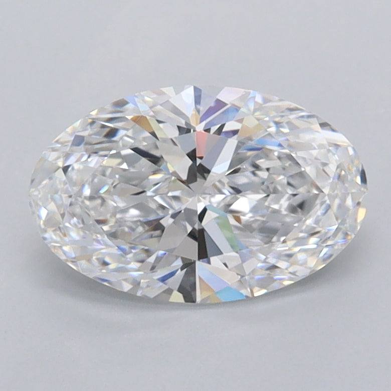 1.25 Carat Oval Shaped, Ideal Cut, D Color, VVS2 Clarity, IGI Certified Lab Grown Diamond
