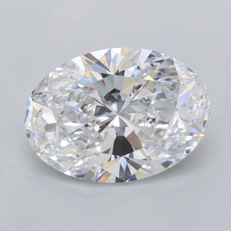 1.25 Carat Oval Shaped, Ideal Cut, D Color, VVS2 Clarity, IGI Certified Lab Grown Diamond