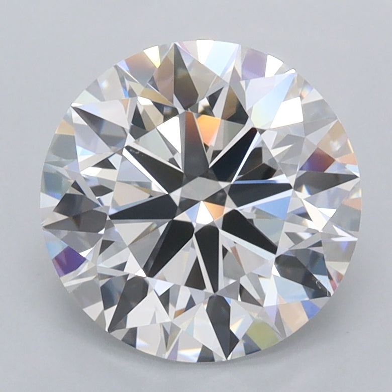 2.46 Carat Round Shaped, Ideal Cut, D Color, FL Clarity, IGI Certified Lab Grown Diamond