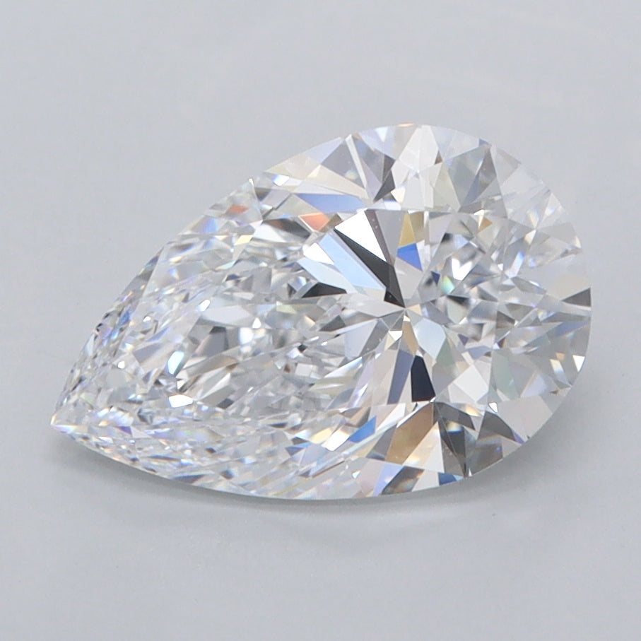1.95 Carat Pear Shaped, Excellent Cut, D Color, FL Clarity, IGI Certified Lab Grown Diamond