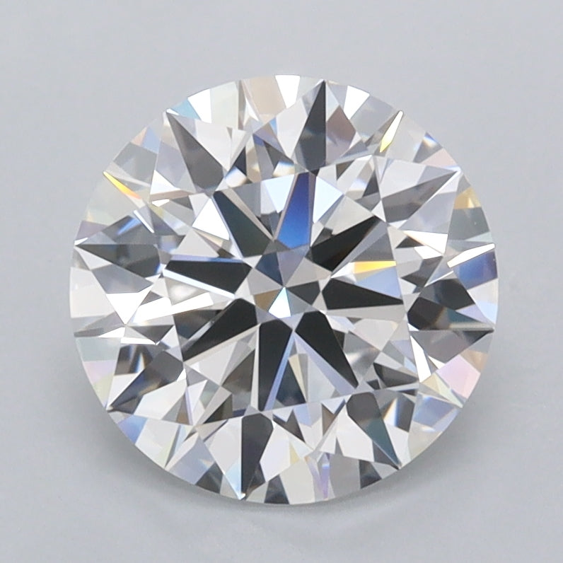 2.04 Carat Round Shaped, Ideal Cut, D Color, FL Clarity, IGI Certified Lab Grown Diamond
