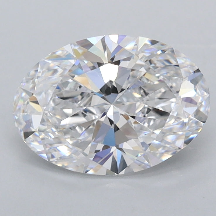 1.51 Carat Oval Shaped, Ideal Cut, D Color, FL Clarity, IGI Certified Lab Grown Diamond