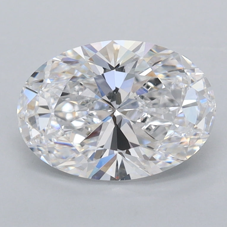 1.50 Carat Oval Shaped, Ideal Cut, D Color, FL Clarity, IGI Certified Lab Grown Diamond