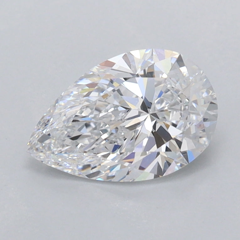 0.99 Carat Pear Shaped, Ideal Cut, D Color, FL Clarity, IGI Certified Lab Grown Diamond