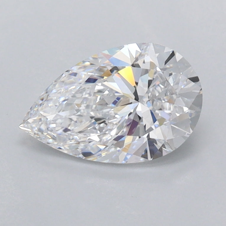 0.94 Carat Pear Shaped, Ideal Cut, D Color, FL Clarity, IGI Certified Lab Grown Diamond