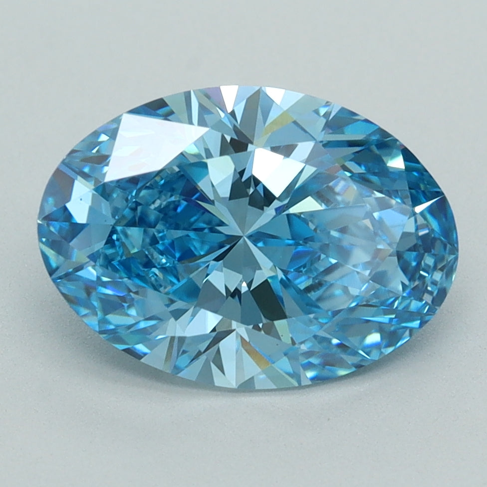 3.05 Carat Oval Shaped, Ideal Cut, VVS2 Clarity, IGI Certified Lab Grown Diamond