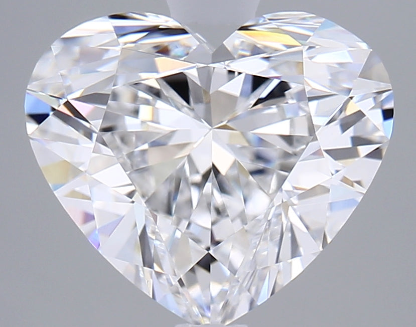 2.53 Carat Heart Shaped, Ideal Cut, D Color, VVS1 Clarity, IGI Certified Lab Grown Diamond
