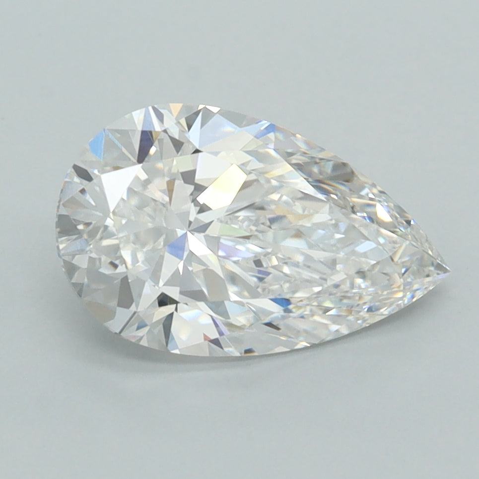 2.08 Carat Pear Shaped, Ideal Cut, E Color, VVS1 Clarity, IGI Certified Lab Grown Diamond