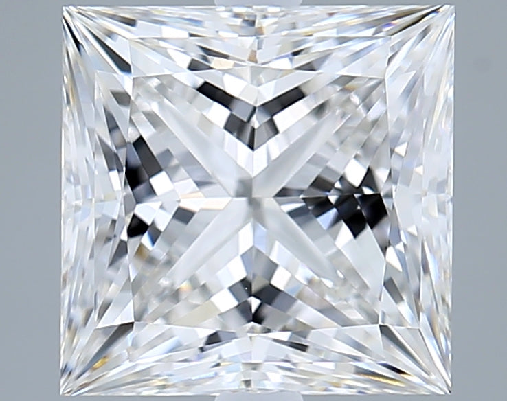 3.04 Carat Princess Shaped, Ideal Cut, F Color, VVS1 Clarity, IGI Certified Lab Grown Diamond