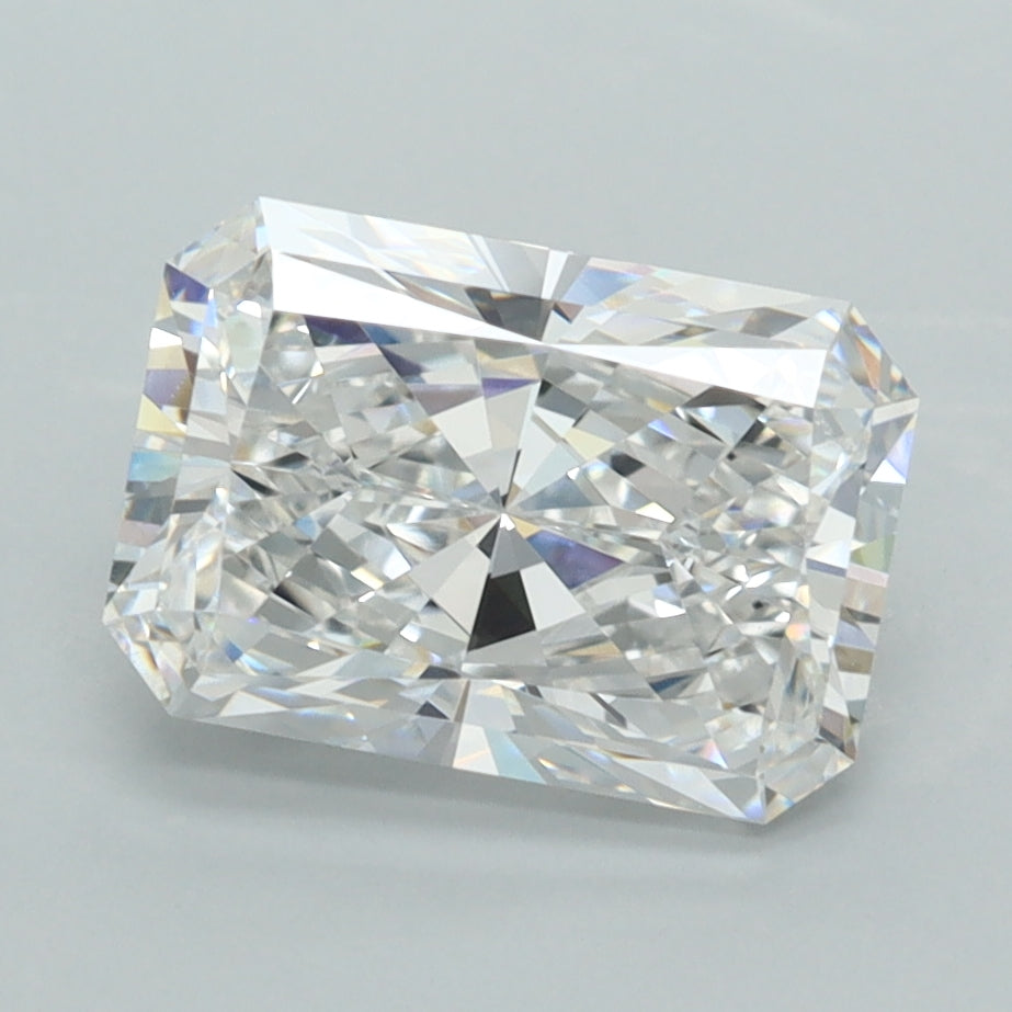 2.56 Carat Radiant Shaped, Ideal Cut, D Color, VVS1 Clarity, IGI Certified Lab Grown Diamond