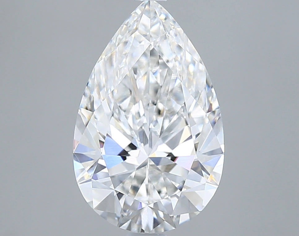 3.01 Carat Pear Shaped, Ideal Cut, E Color, VVS1 Clarity, IGI Certified Lab Grown Diamond
