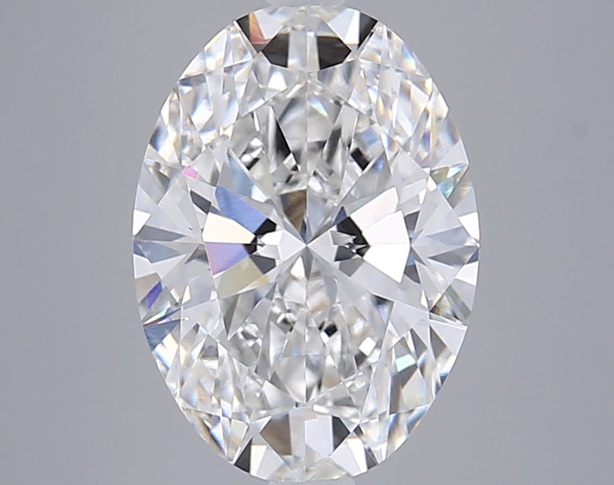 4.06 Carat Oval Shaped, Ideal Cut, F Color, VVS1 Clarity, IGI Certified Lab Grown Diamond
