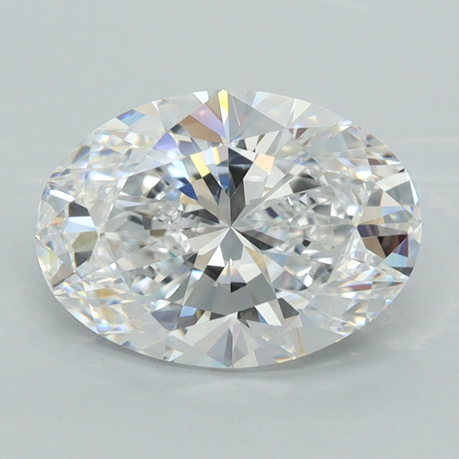 2.58 Carat Oval Shaped, Ideal Cut, D Color, VVS1 Clarity, IGI Certified Lab Grown Diamond