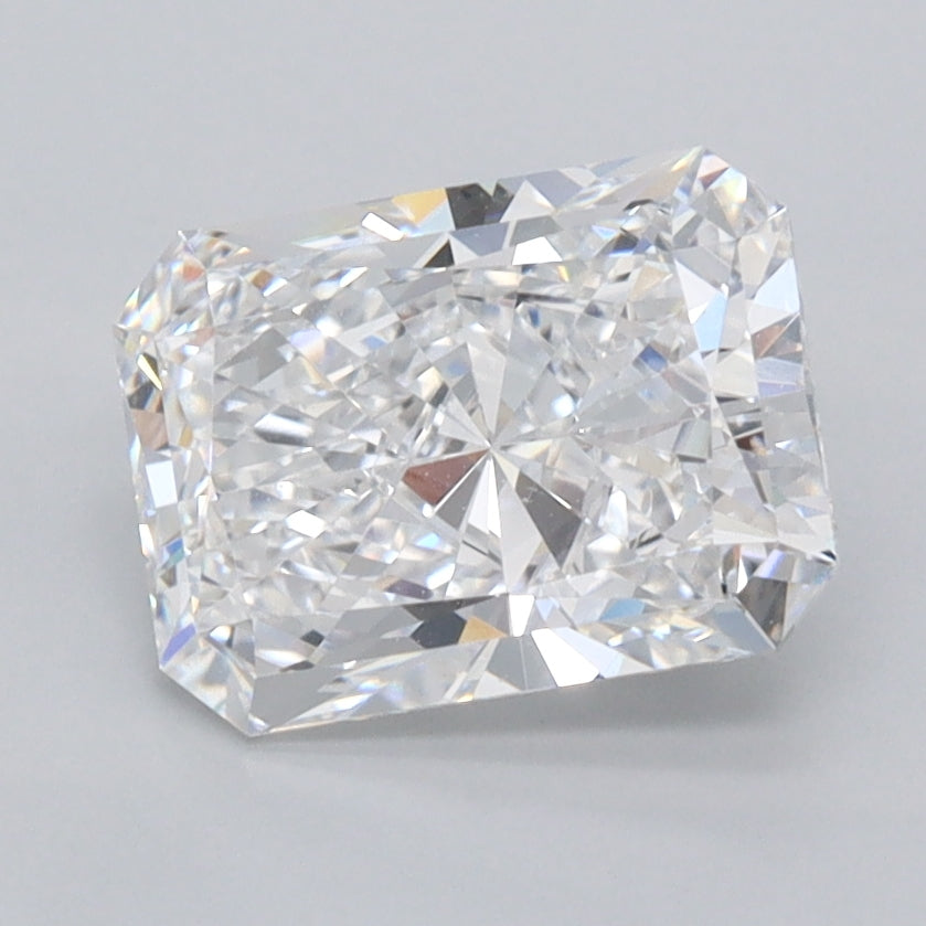 2.06 Carat Radiant Shaped, Ideal Cut, D Color, VVS1 Clarity, IGI Certified Lab Grown Diamond