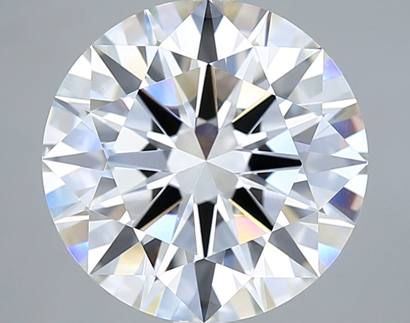 5.07 Carat Round Shaped, Excellent Cut, F Color, VVS2 Clarity, IGI Certified Lab Grown Diamond
