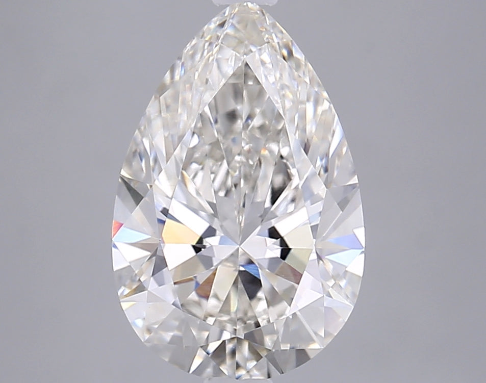 3.01 Carat Pear Shaped, Ideal Cut, G Color, VVS2 Clarity, IGI Certified Lab Grown Diamond
