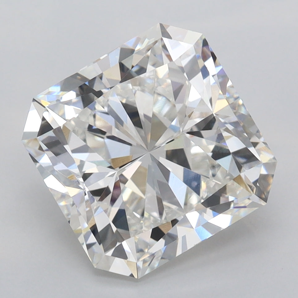 4.04 Carat Radiant Shaped, Excellent Cut, F Color, VVS2 Clarity, IGI Certified Lab Grown Diamond