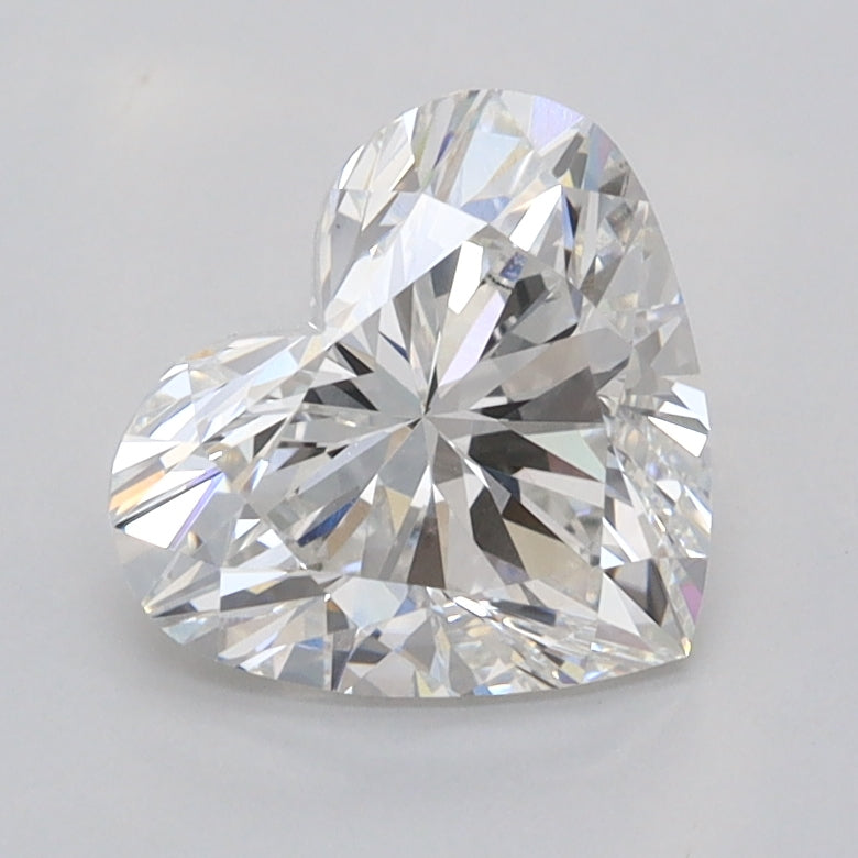 1.54 Carat Heart Shaped, Ideal Cut, F Color, VVS1 Clarity, IGI Certified Lab Grown Diamond