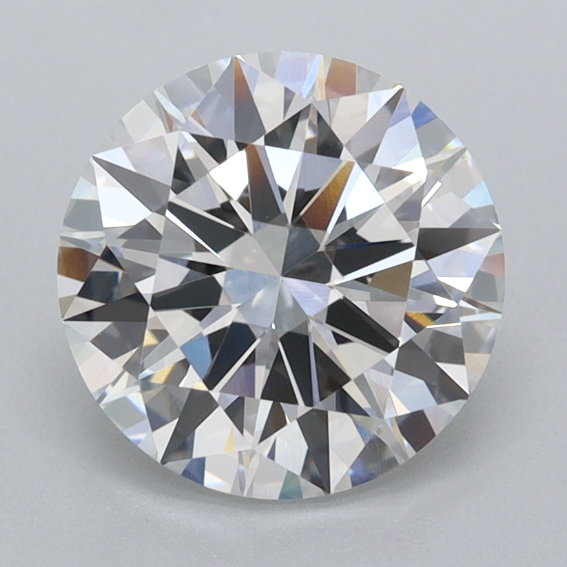 2.51 Carat Round Shaped, Excellent Cut, E Color, VVS2 Clarity, IGI Certified Lab Grown Diamond