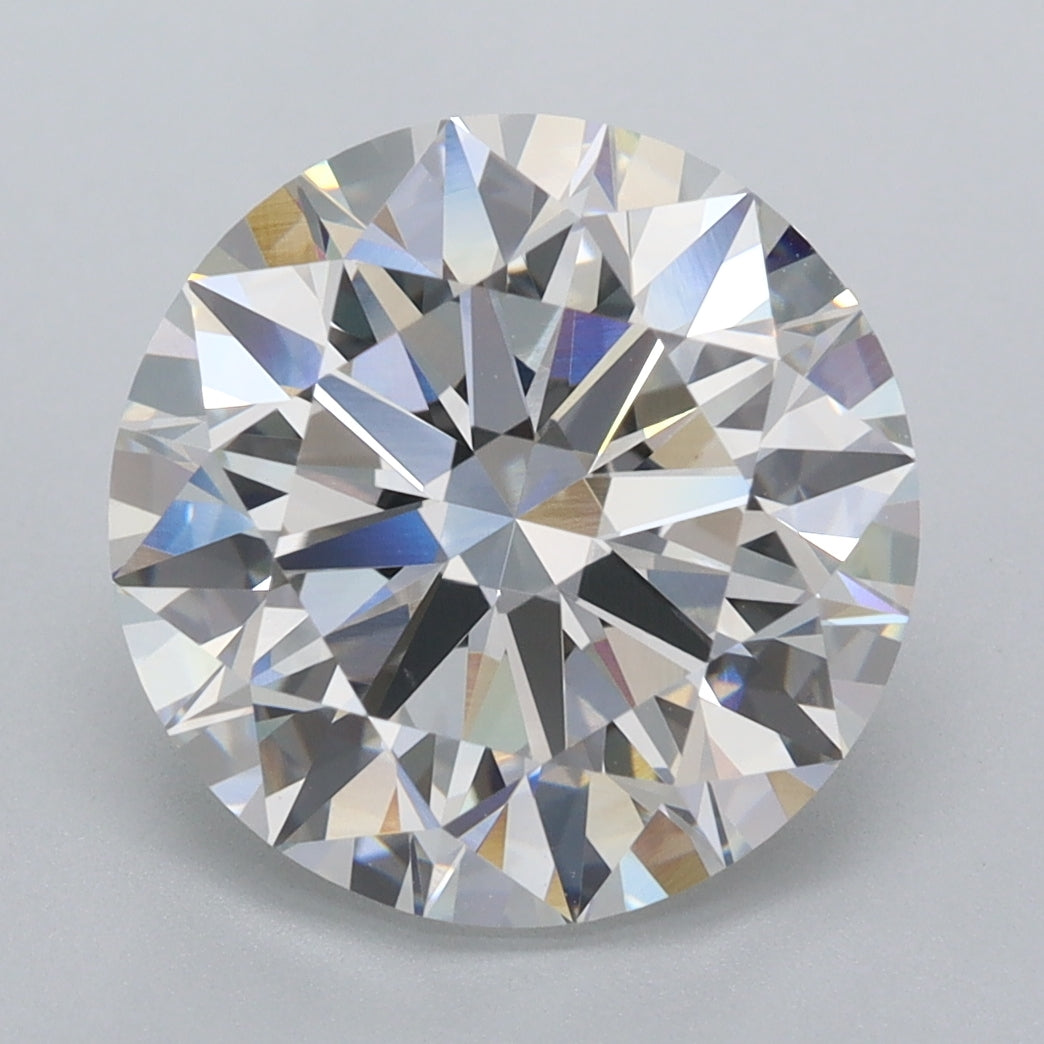 5.03 Carat Round Shaped, Ideal Cut, F Color, VVS2 Clarity, IGI Certified Lab Grown Diamond