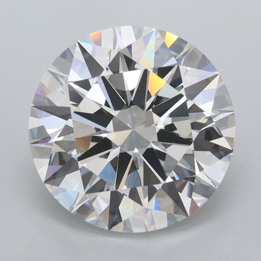 5.03 Carat Round Shaped, Ideal Cut, F Color, VVS2 Clarity, IGI Certified Lab Grown Diamond