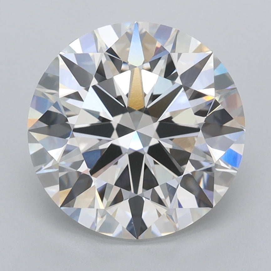 3.06 Carat Round Shaped, Ideal Cut, F Color, VVS2 Clarity, IGI Certified Lab Grown Diamond