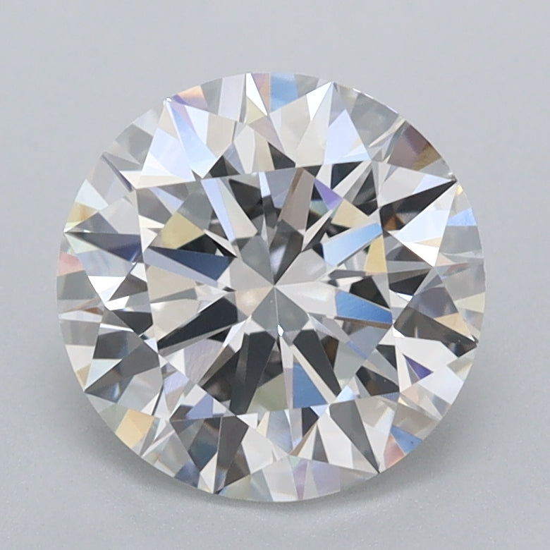 2.03 Carat Round Shaped, Ideal Cut, D Color, VVS2 Clarity, IGI Certified Lab Grown Diamond