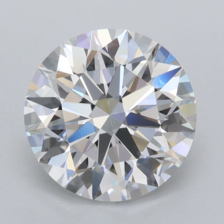 2.06 Carat Round Shaped, Ideal Cut, D Color, VVS2 Clarity, IGI Certified Lab Grown Diamond