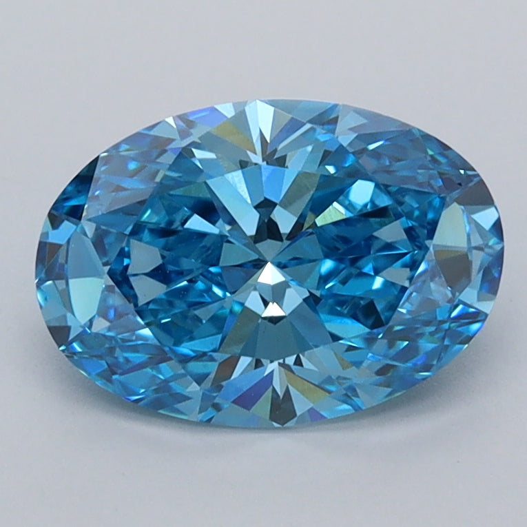 1.50 Carat Oval Shaped, Ideal Cut, VVS2 Clarity, IGI Certified Lab Grown Diamond