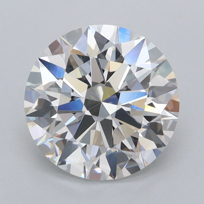 2.09 Carat Round Shaped, Ideal Cut, D Color, VVS2 Clarity, IGI Certified Lab Grown Diamond