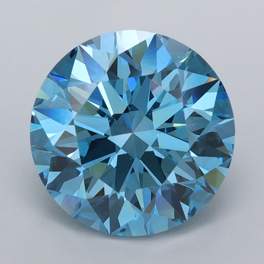 3.02 Carat Round Shaped, Ideal Cut, VVS2 Clarity, IGI Certified Lab Grown Diamond