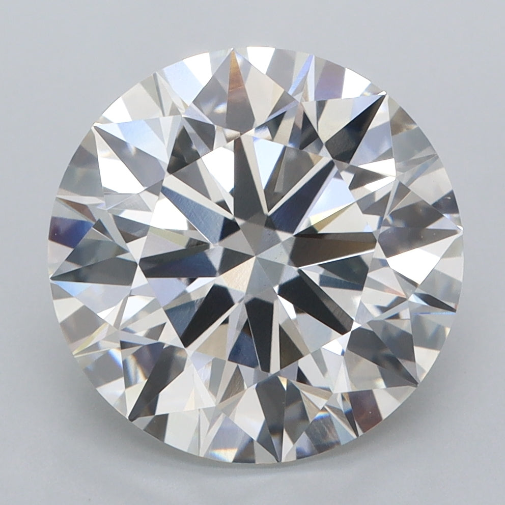 5.02 Carat Round Shaped, Ideal Cut, F Color, VVS2 Clarity, IGI Certified Lab Grown Diamond