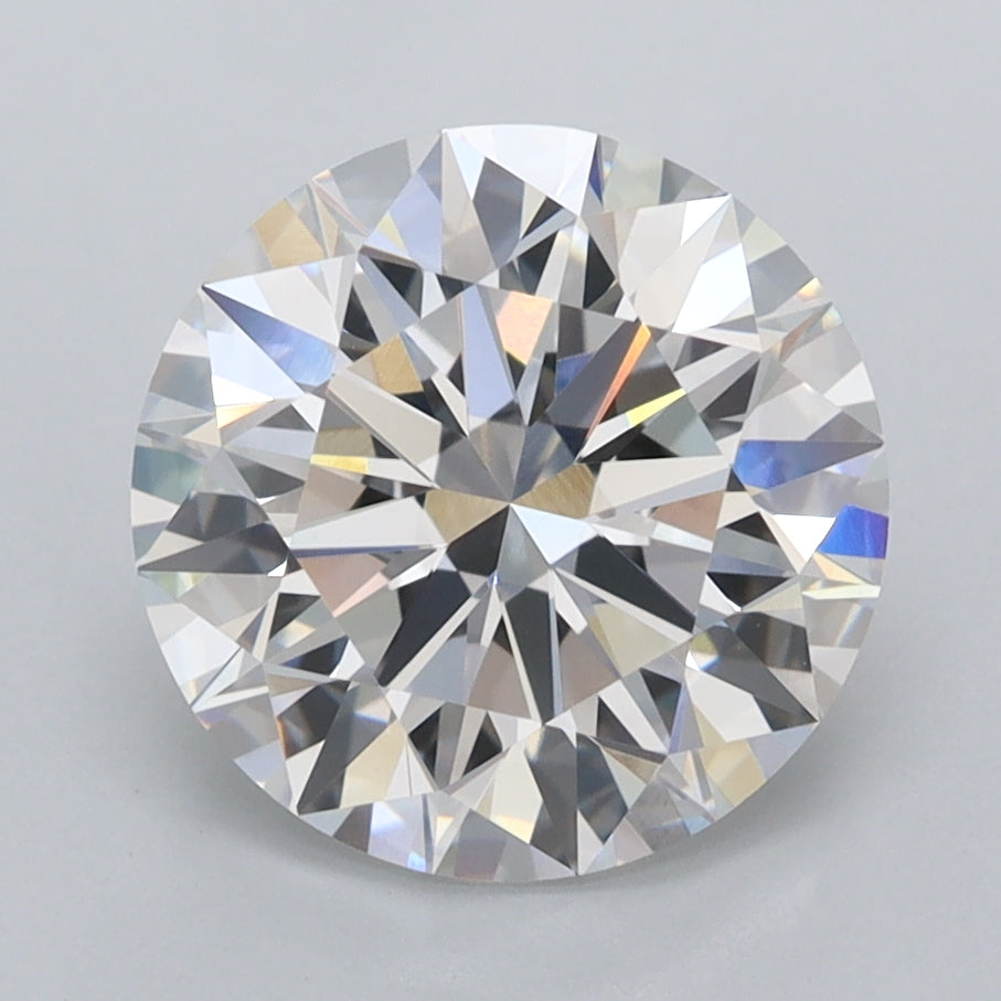 3.03 Carat Round Shaped, Ideal Cut, F Color, VVS2 Clarity, IGI Certified Lab Grown Diamond
