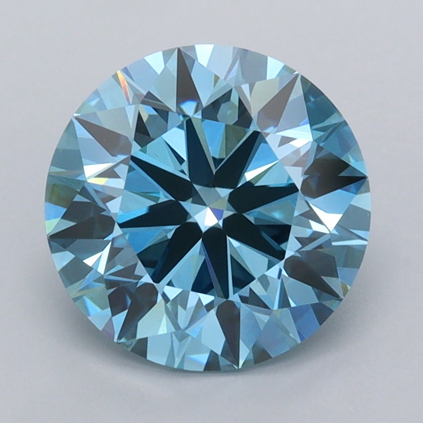 2.55 Carat Round Shaped, Ideal Cut, VVS2 Clarity, IGI Certified Lab Grown Diamond