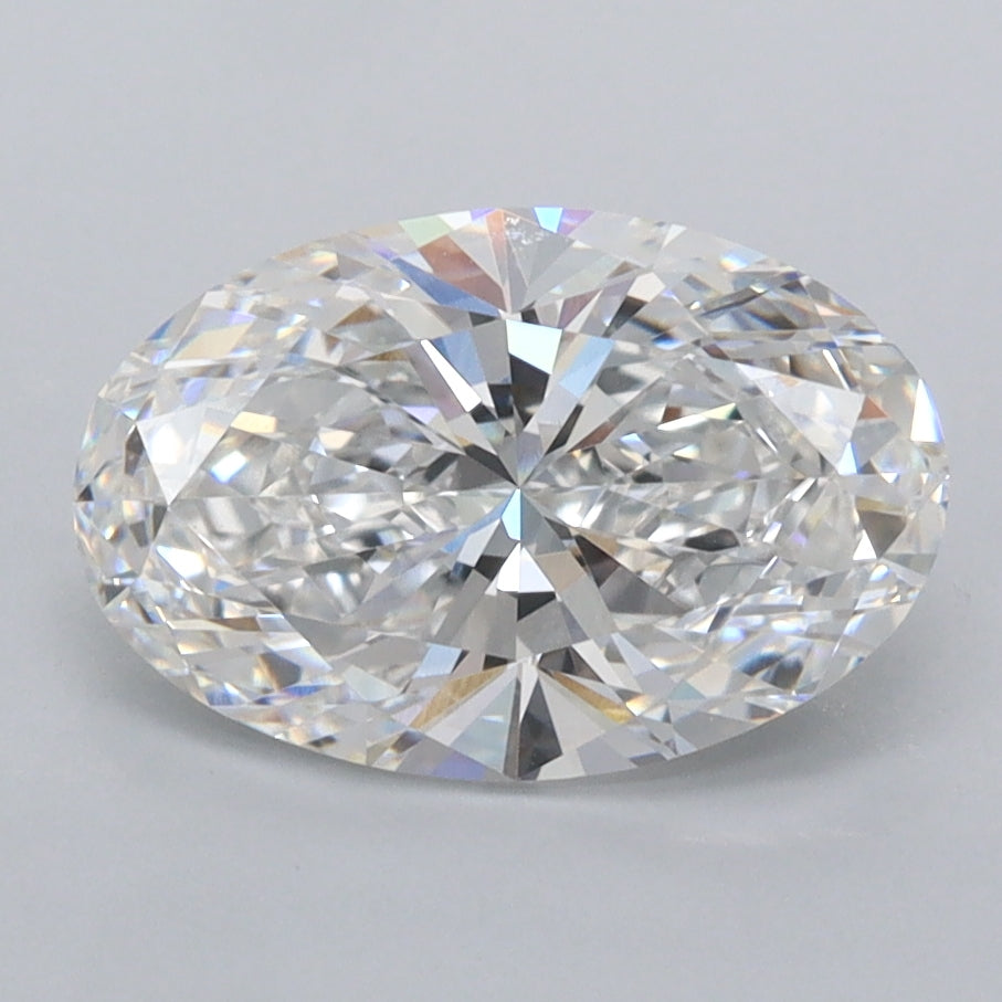 2.10 Carat Oval Shaped, Ideal Cut, D Color, VVS2 Clarity, IGI Certified Lab Grown Diamond