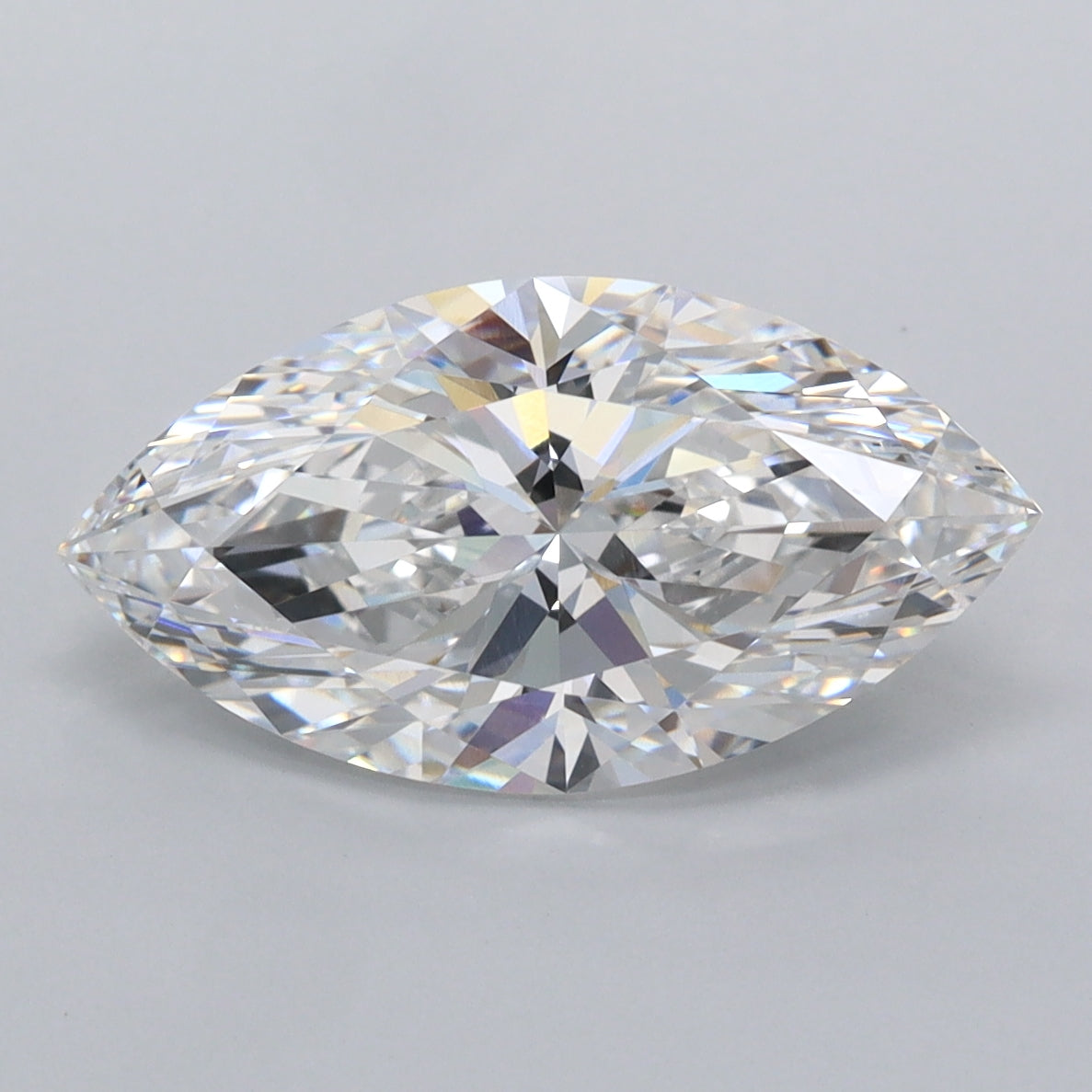 3.06 Carat Marquise Shaped, Ideal Cut, E Color, VVS2 Clarity, IGI Certified Lab Grown Diamond