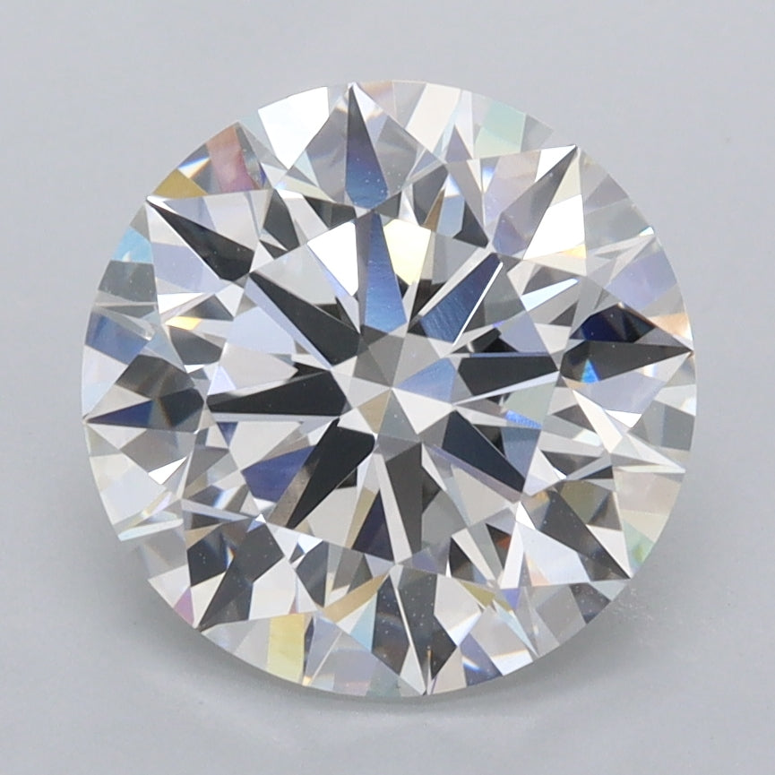 3.04 Carat Round Shaped, Ideal Cut, E Color, VVS2 Clarity, IGI Certified Lab Grown Diamond